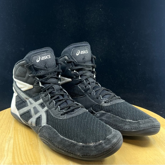 MENS ASICS 1081A021-001 MATFLEX 6 WRESLTING BOXING BLACK/WHITE/SILVER SHOE Sz 11 - Picture 4 of 10